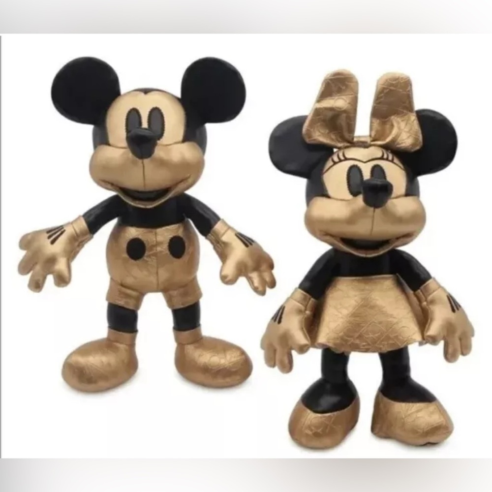 Disney 50th Anniversary Gold Luxe Mickey and Minnie Plush Limited Release - Picture 10 of 10